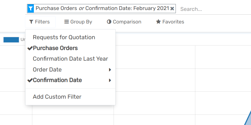 Reporting filters in Flectra Purchase