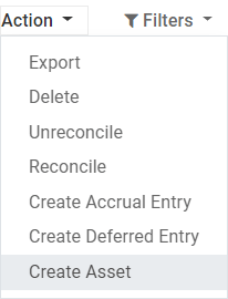 Create Asset Entry from a journal item in Flectra Accounting
