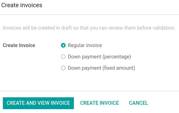 Create an invoice