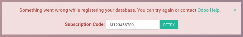 Something went wrong while registering your database, you can try again or contact Flectra Help