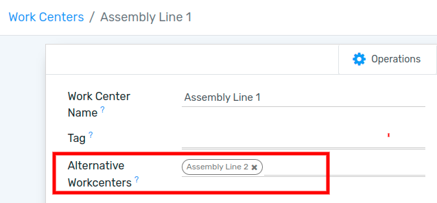 Create a secondary work center as an alternate to the first.