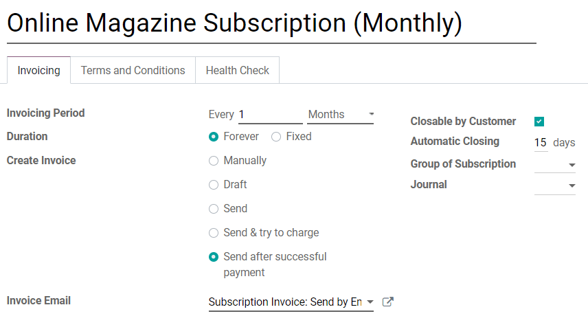 Create your own subscription templates on Flectra Subscriptions