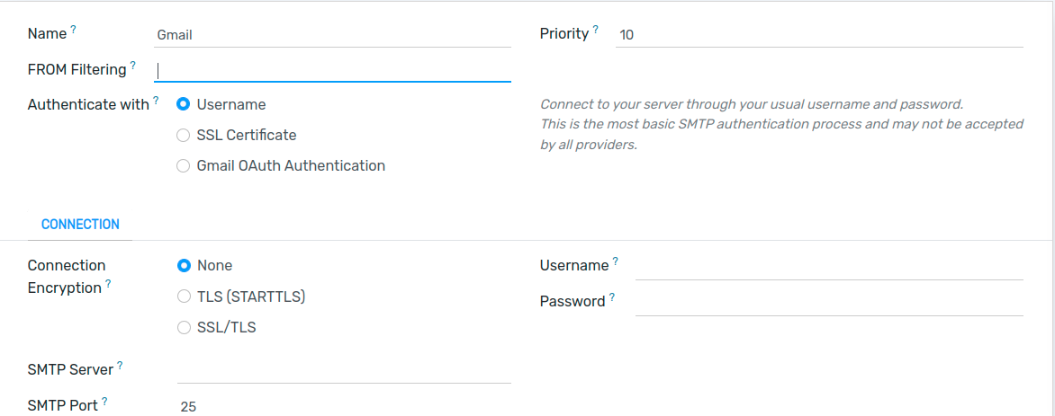 The typical G Suite configuration on Flectra.