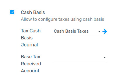 Select your Tax Cash Basis Journal and click on the external link