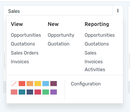 Click the Three Dot Menu in Flectra CRM dashboard to view documents and create opportunities.
