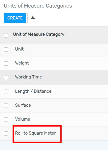 Create a new units of measure category in Flectra Purchase
