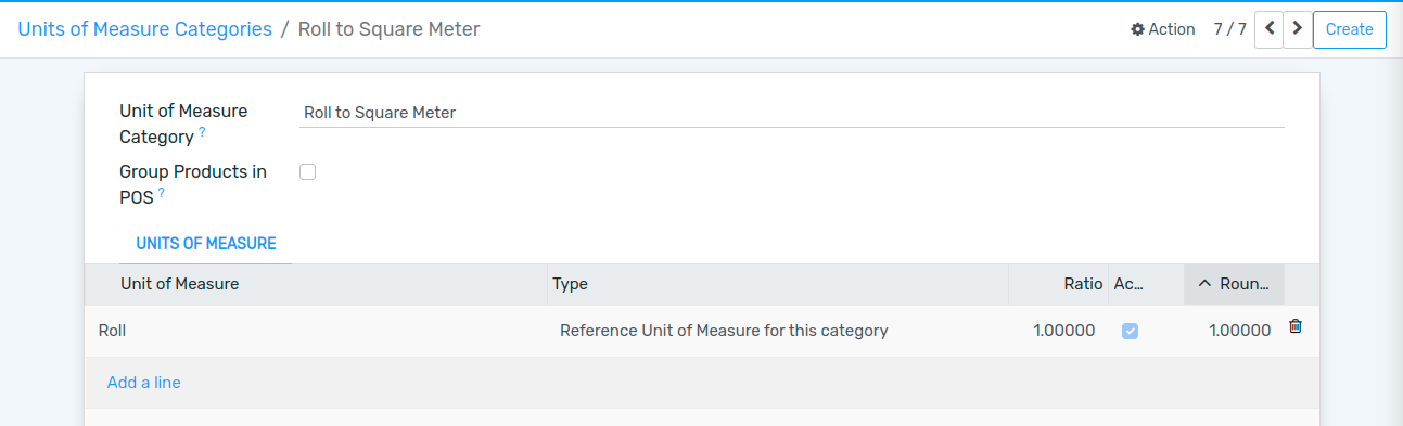 Create a new reference unit of measure in Flectra Purchase