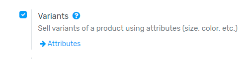 Activating product variants.