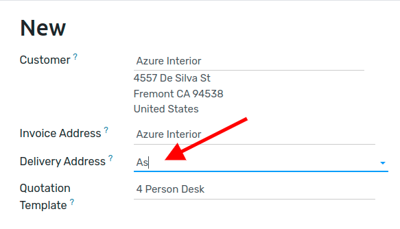 How to add addresses from a quotation on Flectra Sales?