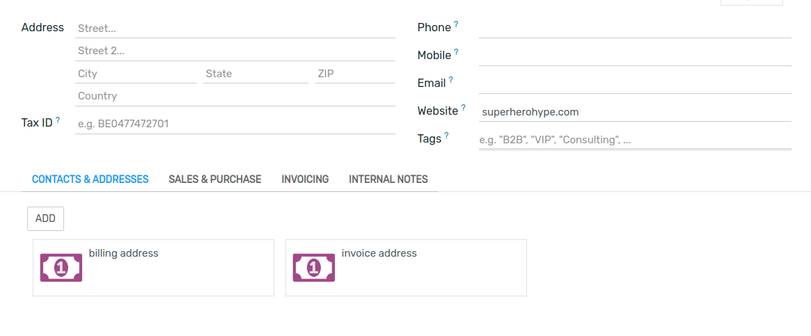 How to manage different customer addresses on Flectra Sales?