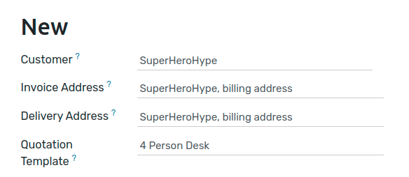 Automatic quotation fields filling on Flectra Sales