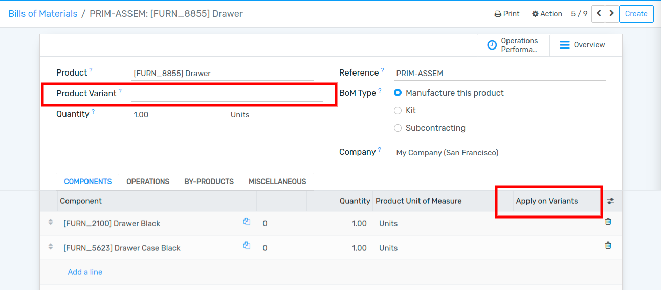 Applying components to multiple variants.