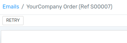 Retry button of an emails