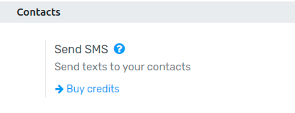 Buying credits for SMS Marketing in Flectra settings.