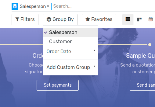 Grouping records on the Sales Analysis report