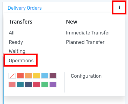 How to get an operation type's list of operations.