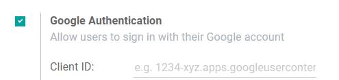 Filling out the client id in Flectra settings