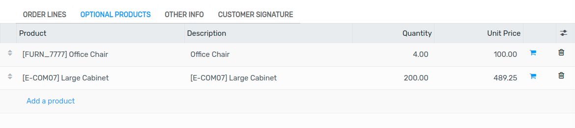 How to add optional products to your quotations on Flectra Sales