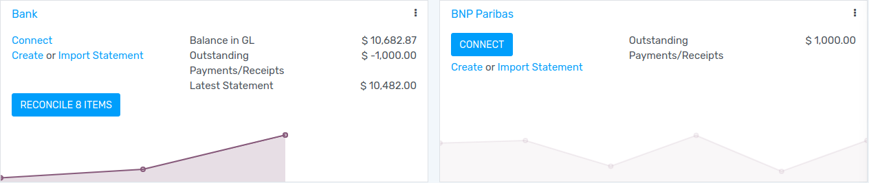 Outstanding Payments/Receipts pending bank statement booking
