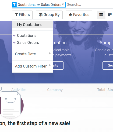 Using preconfigured filters on the Sales Analysis report
