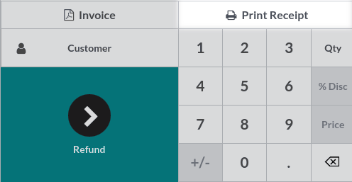 print receipt button from the backend