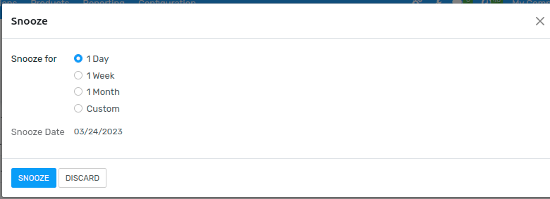 Snooze feature to temporarily deactivate reordering rules.