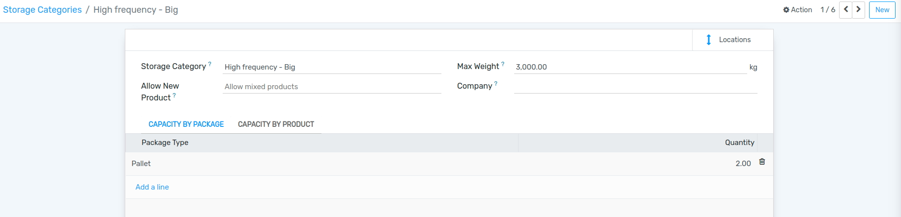 Create Storage Categories inside Flectra Inventory configuration settings.