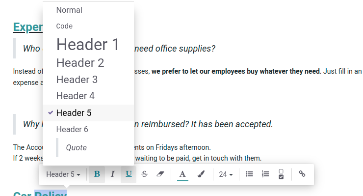 Text editor's toolbox