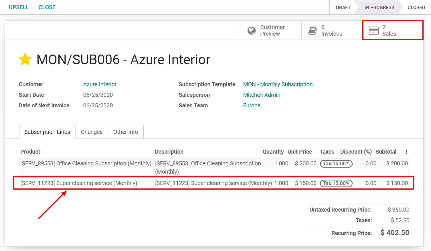 Visualize all your subscriptions updates with Flectra Subscriptions