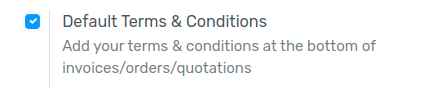 How to enable Default Terms & Conditions on Flectra Sales?