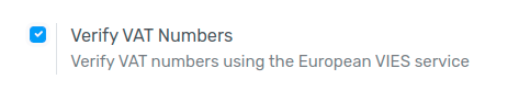Enable "Verify VAT Numbers" in Flectra Accounting